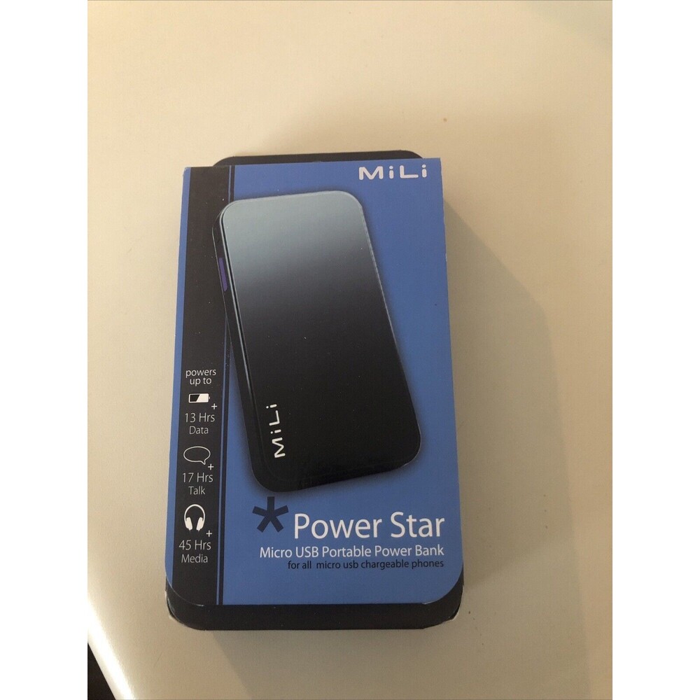 MiLi‎ Power Star Micro USB Portable Power Bank New In Box